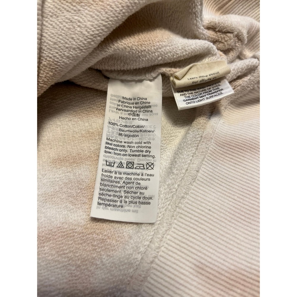 Madewell tie dye cropped sweater 100 percent cotton in an ivory/beige color XL - Picture 3 of 5